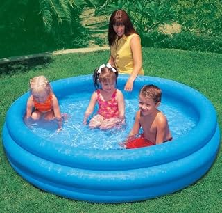 Intex Inflatable Swimming Paddling Play Pool 3 Ring Blue Toy Kids Childs Childrens Baby Family Sizes - 45'' , 58'' , 66'' Diameter (66'' x 16'')