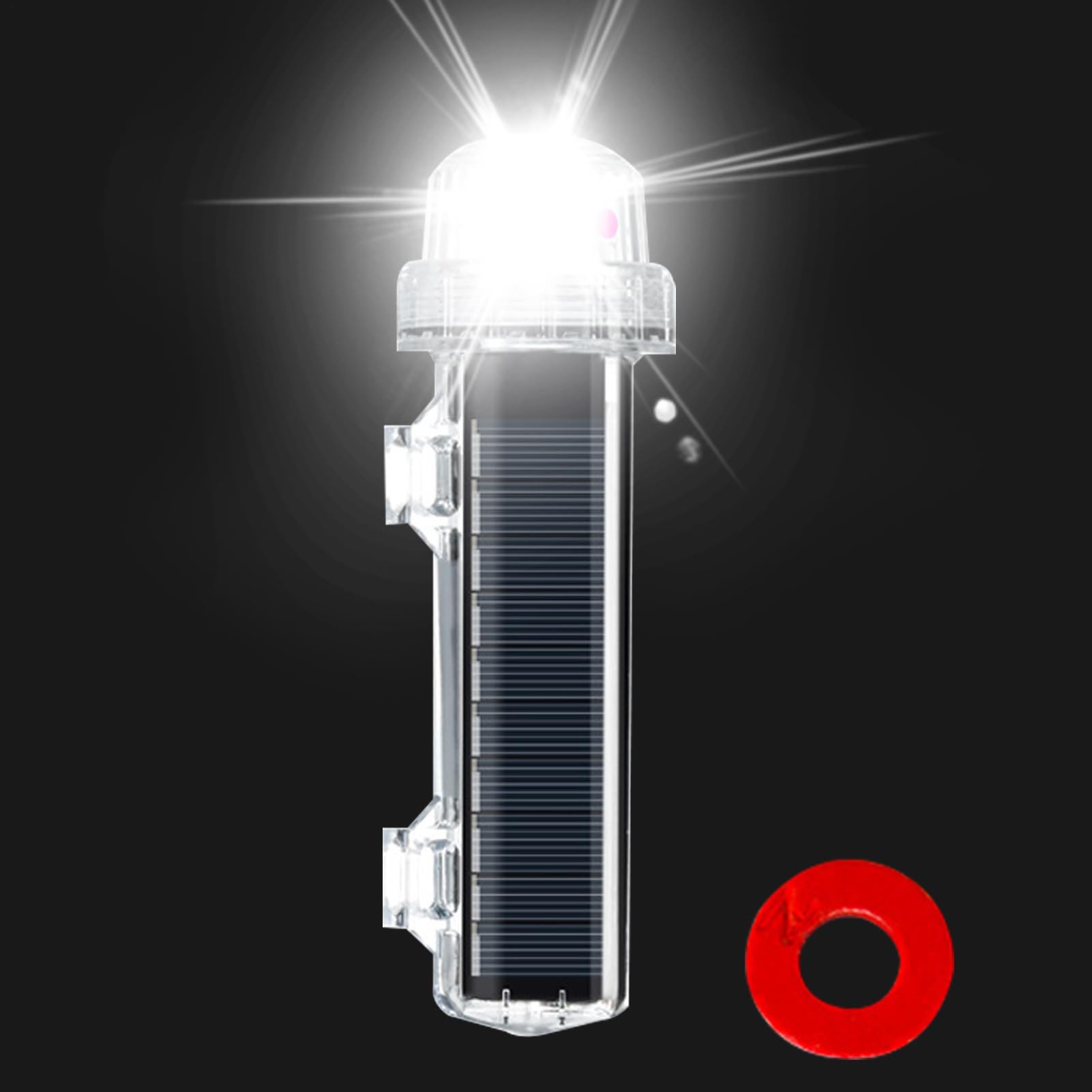Luce di segnalazione marina, luce alimentata a energia solare, luce per la pesca notturna, luce di segnalazione impermeabile Lampada di controllo luce intelligente Luce marina solare Lampada di