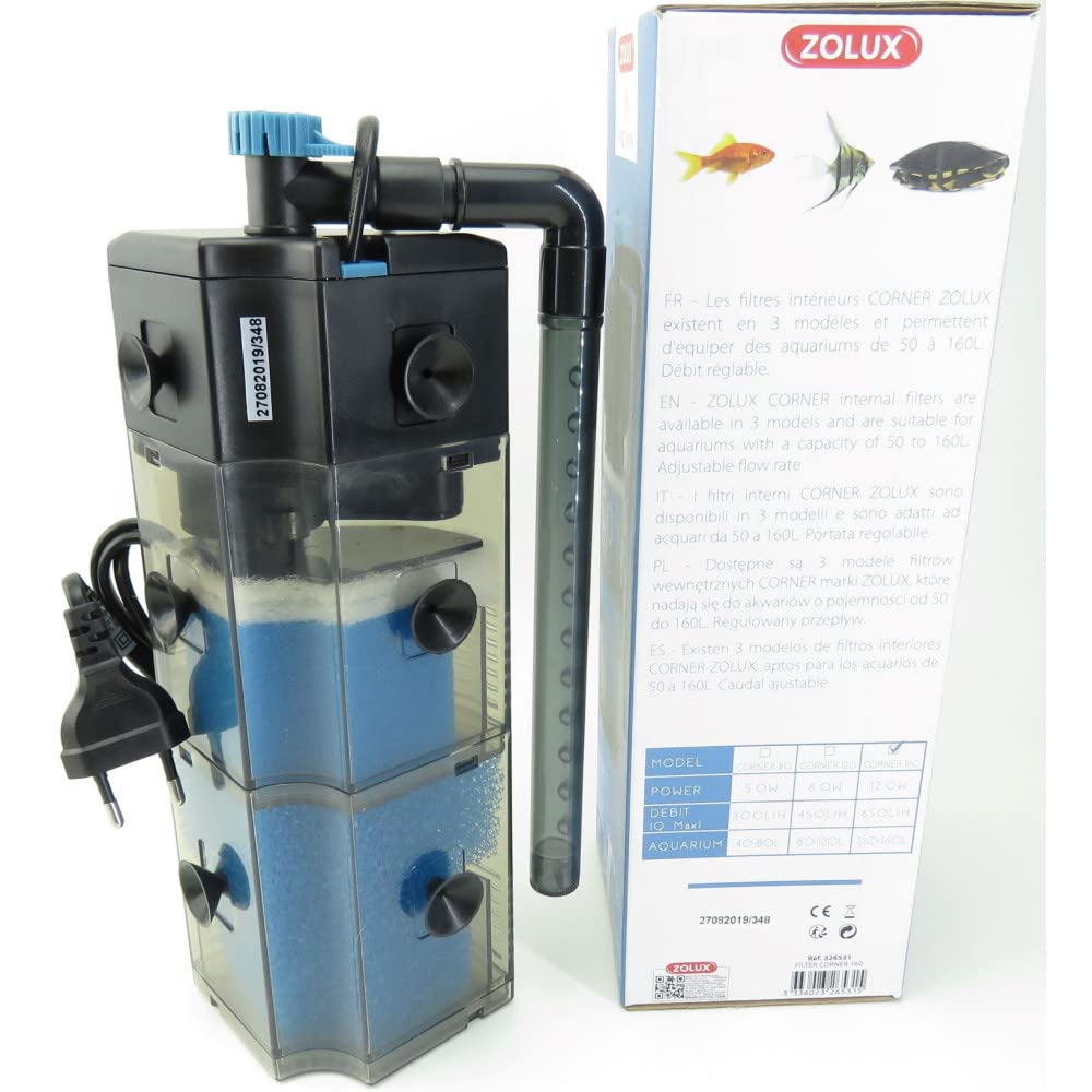 Zolux - Filtration intérieure Corner 160 12 W pour Aquarium de 120 à 160 L - ZO-326531
