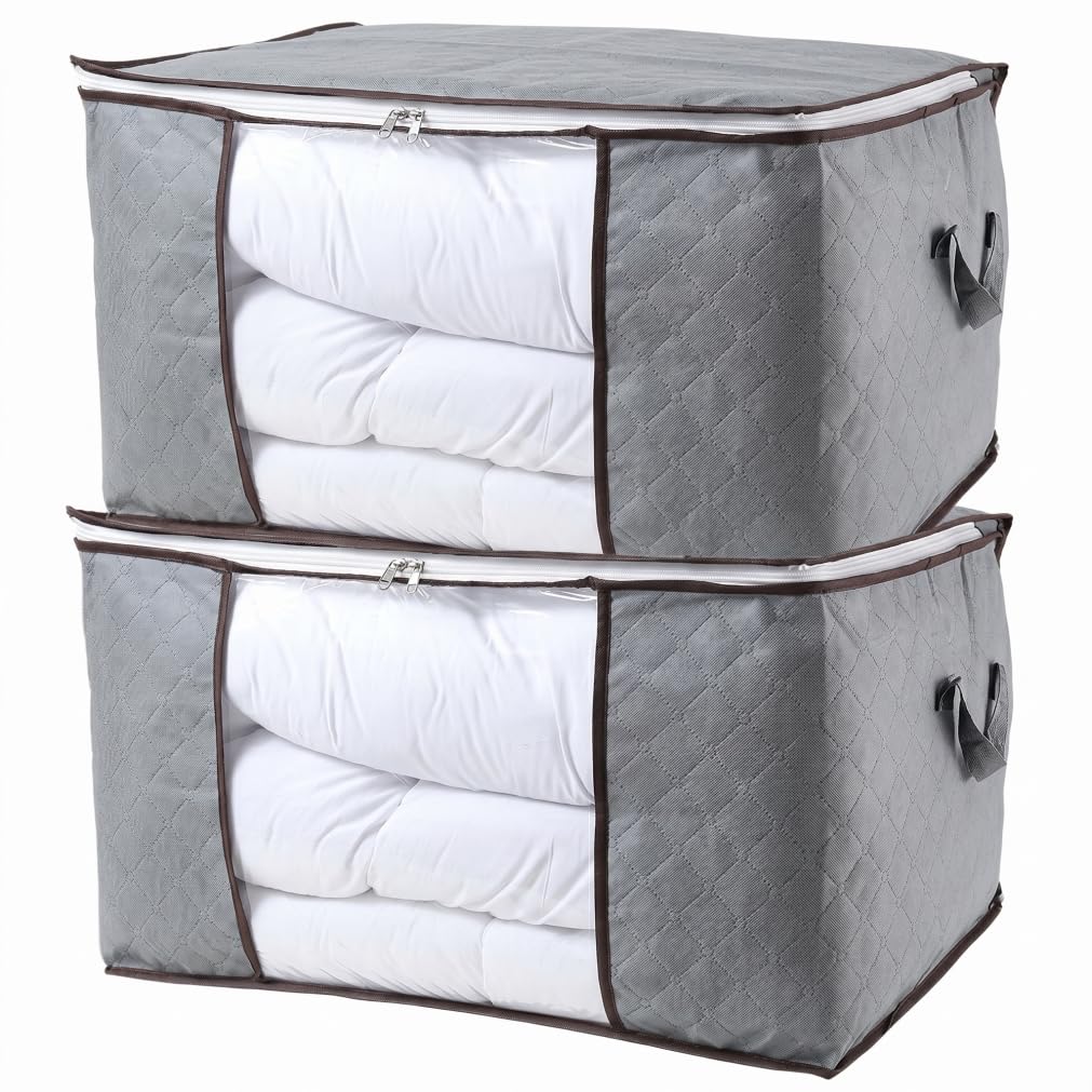 Organisateur de vêtements pour placard lot de 2 sacs en tissu respirant