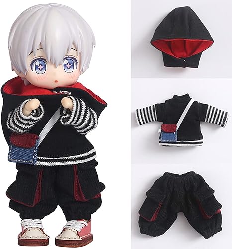 112 BJD - Conjunto de accesorios de muñeca + camisa + pantalones para muñeca OB11, YMY de 4.3 pulgadas, cuerpo de muñeca, GSC, Body9 (Negro) disponible en Yaxa Peru