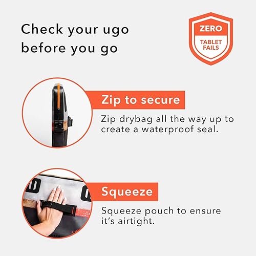 Miniatura 2 de ugo Wear - Funda impermeable para tablet - Bolsa seca flotante y bolsa de protección transparente - Compatible con pantalla táctil - Blue Geo - Se