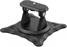 Suporte para projetor, parafuso de 1/4', suporte ajustável com fácil configuração e rotação de 360 ​​graus para a maioria dos projetores, leve 240g (somente suporte) (preto)