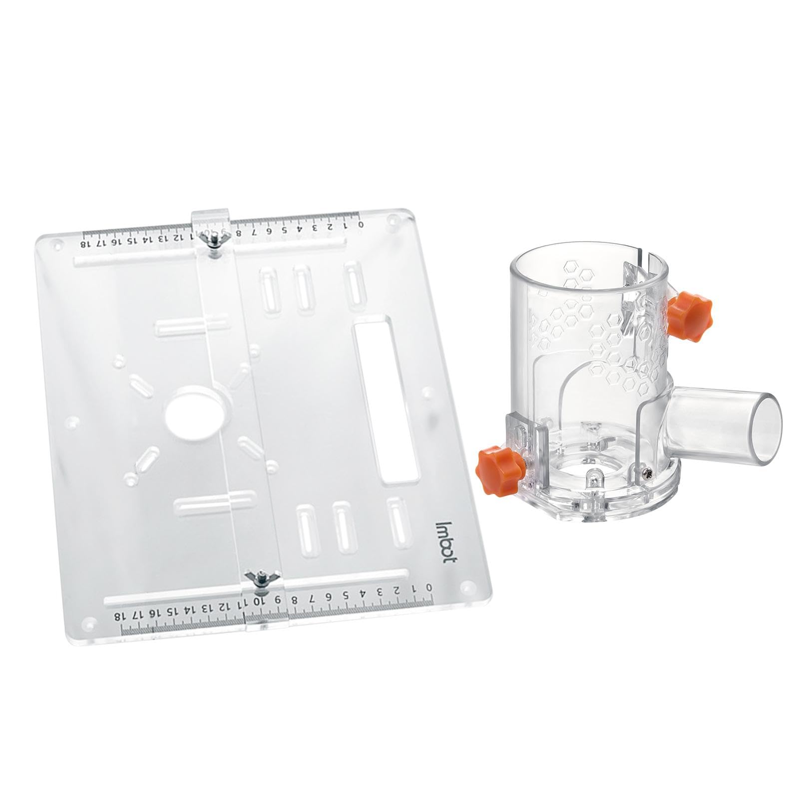 Placa Base para Máquina de Corte, Herramienta de Medición para Carpintero Engrosada, Accesorios para Ingenieros, Carpintería, Perforadora Multifuncion, S con tapa