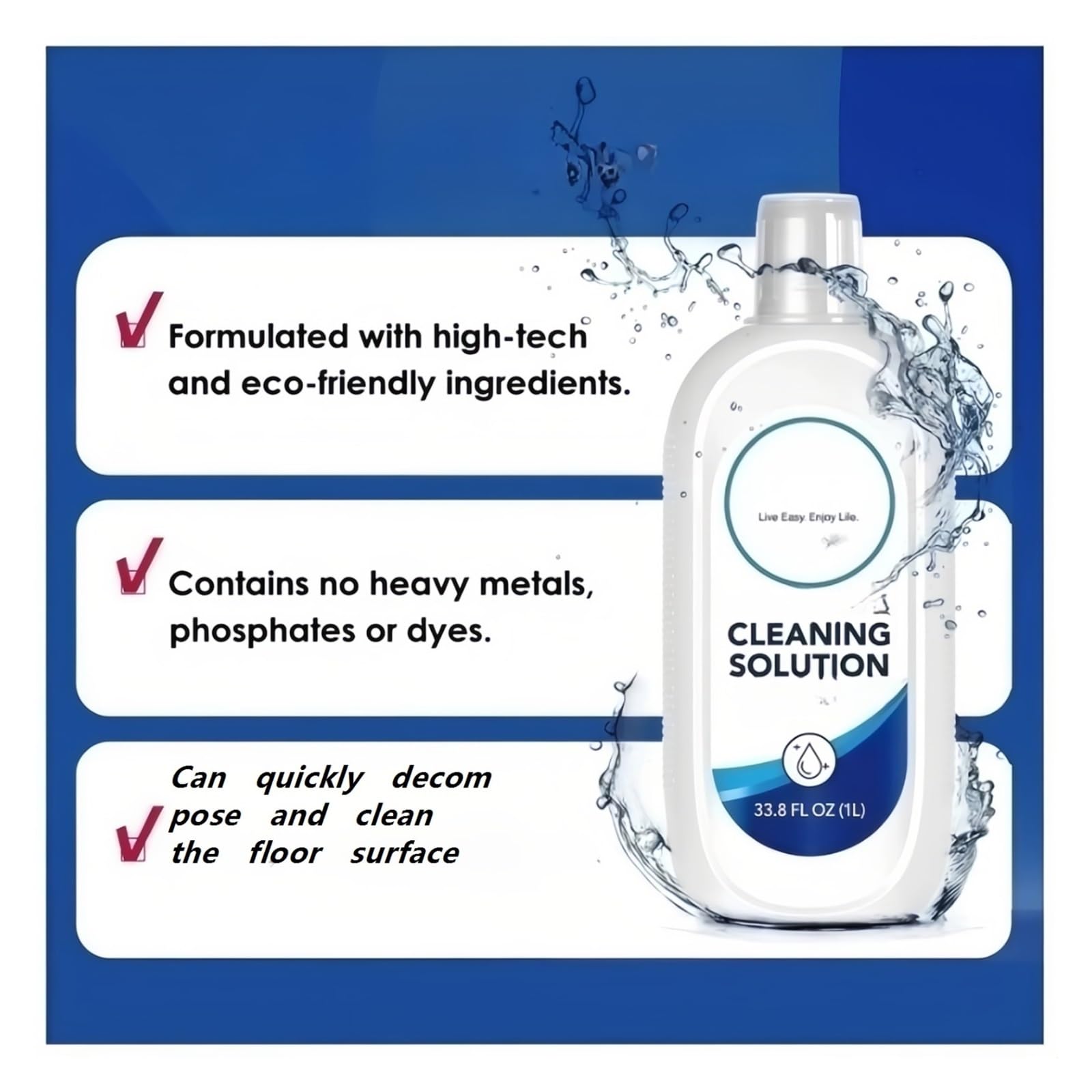 1-5 bottiglie di 500 ml di detergente per pavimenti, compatibile con Tineco. Una gamma completa di pulizzatori per pavimenti compatibili con IOFOR ONE/S3/S5/S6/S7 Profumo di fiori blu(500mL 3PC)