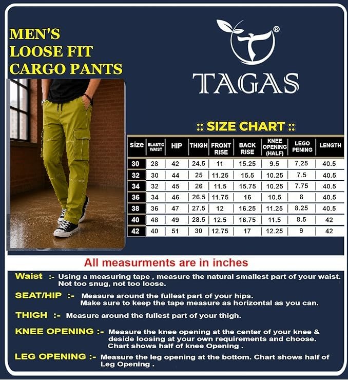 Image of TAGAS Men's Cargo Pant| Trousers Casual Pant| Trackpant for Mans|Mans Bottom wear|(MC)