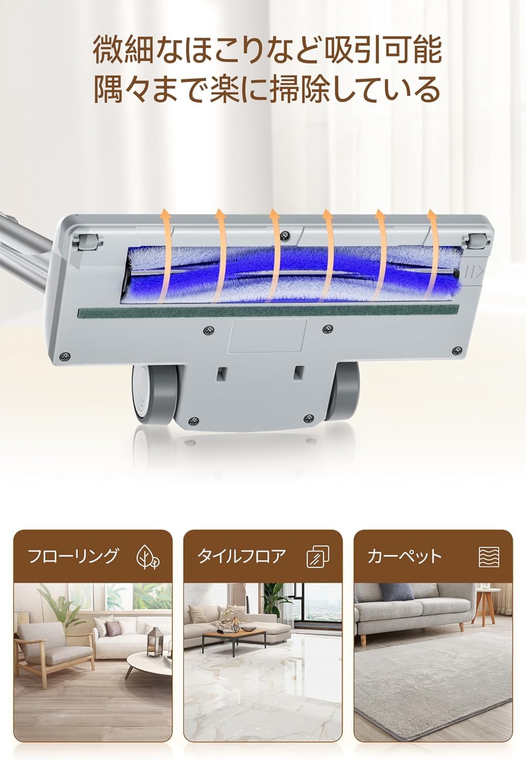 Amazon | コードレス掃除機 23000pa サイクロン 掃除機 コードレス