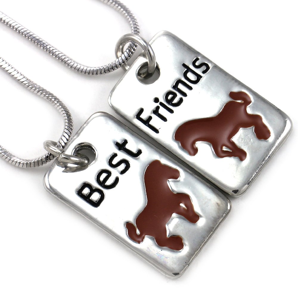 Soulbreezecollection Best Friends Forever BFF Necklace Pendant Lovers Letters Dog Tags Style Jewelry