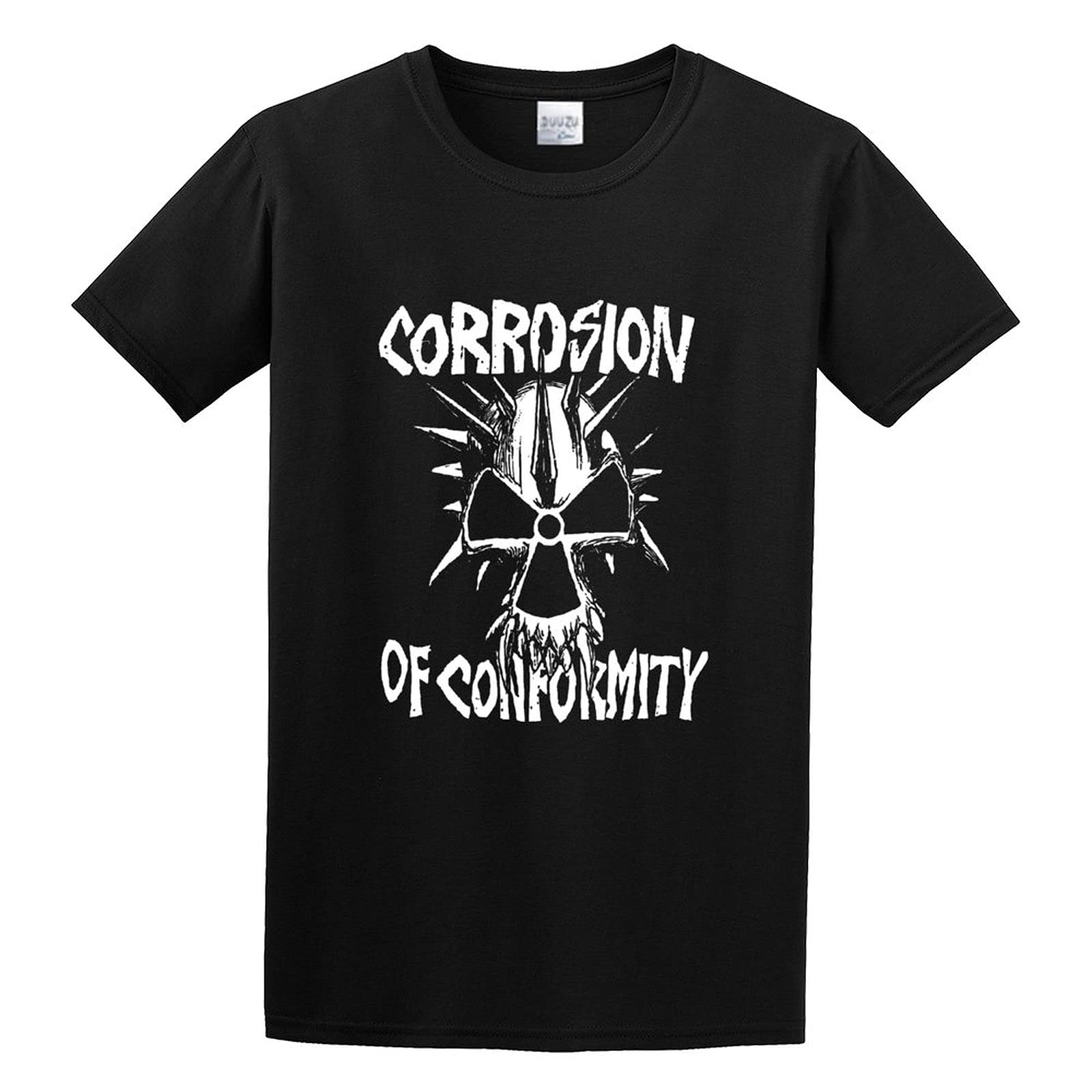 SAFETY LOCK Corrosion of Conformity Old School Logo T-Shirt Graphic Tee Funny Shirt for Mens BlackL