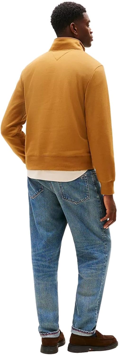 Tommy Hilfiger mens Adaptive Quarter Zip Sweatshirt With Extended Zipper Pull - Image 5