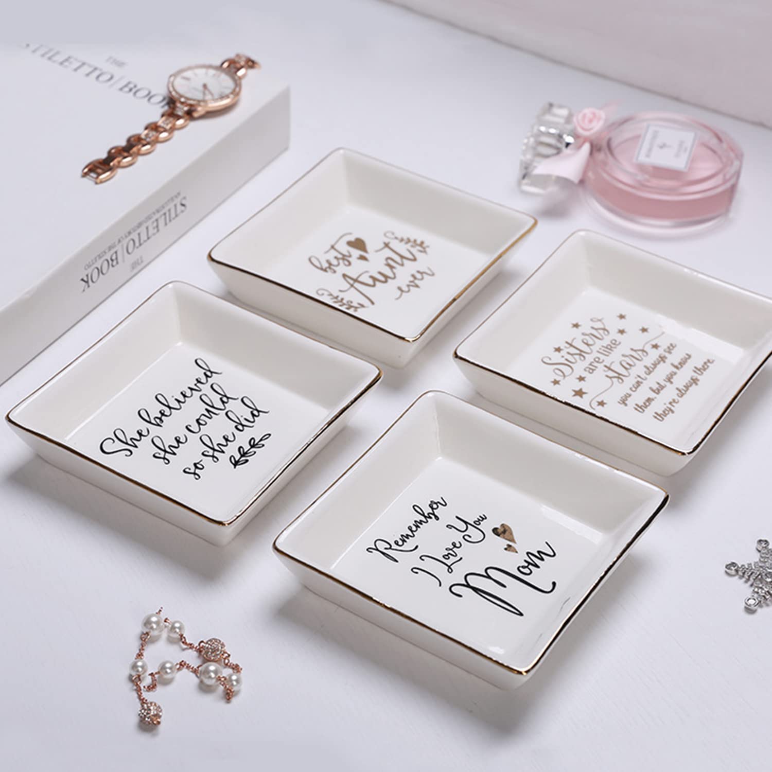 Good Friend Trinket Dish - Jewelry Tray with Friendship Quote -2 Good Friend Trinket Dish - Jewelry Tray with Friendship Quote -2