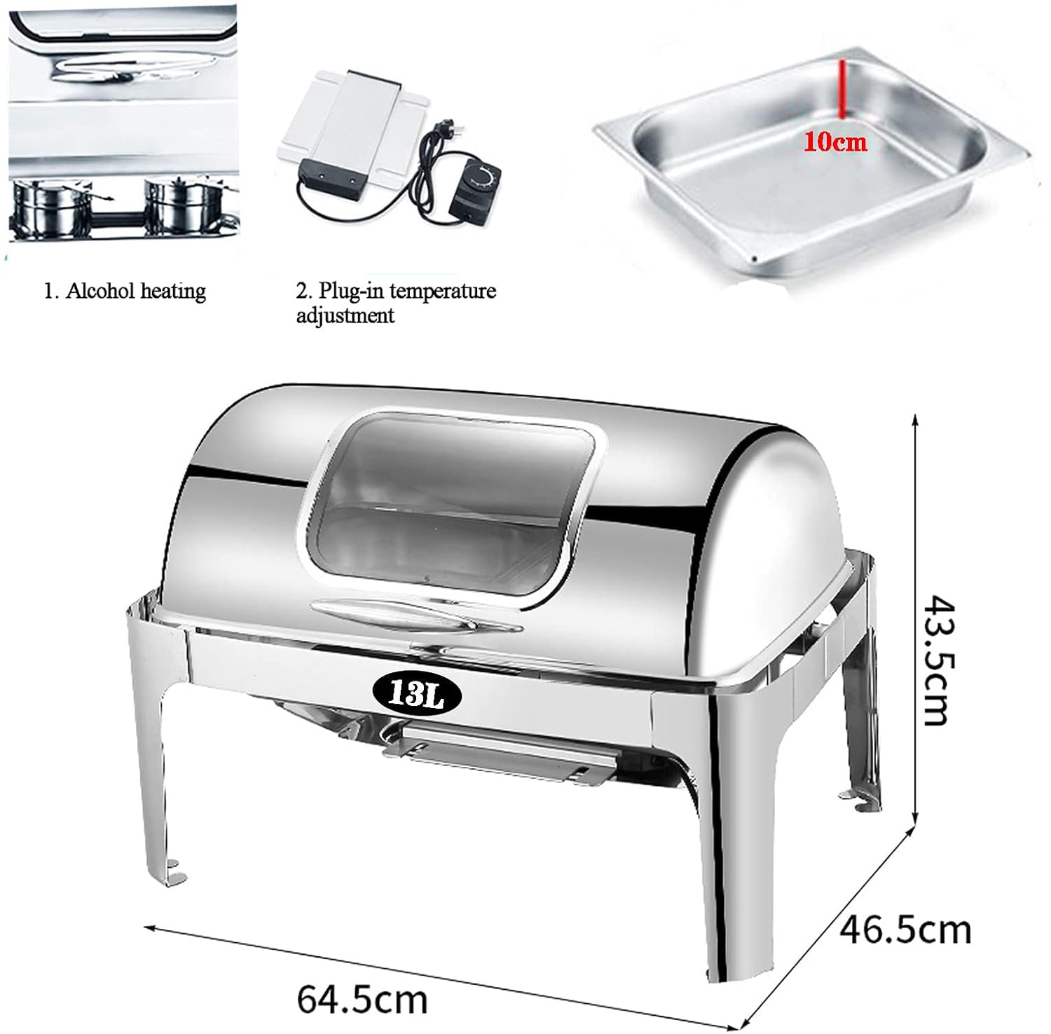 Amazon｜パーティー用13Lフードウォーマービュッフェ、ステンレス