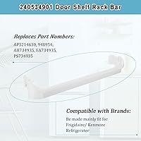 Vista 5 de 240534901 Door Shelf Rack Bar Replacement (2pack) - Compatible with Frigidaire Kenmore Refrigerator Frigidaire Door Retainer Bar Shelve Bin