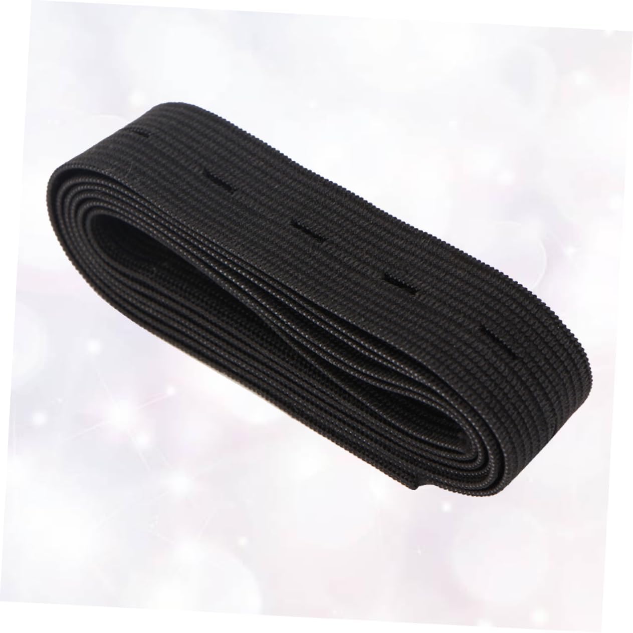 COOPHYA 1pc Adjustable Elastic Band Black Latex Cord Extra Wide Waistband for Pregnant Women
