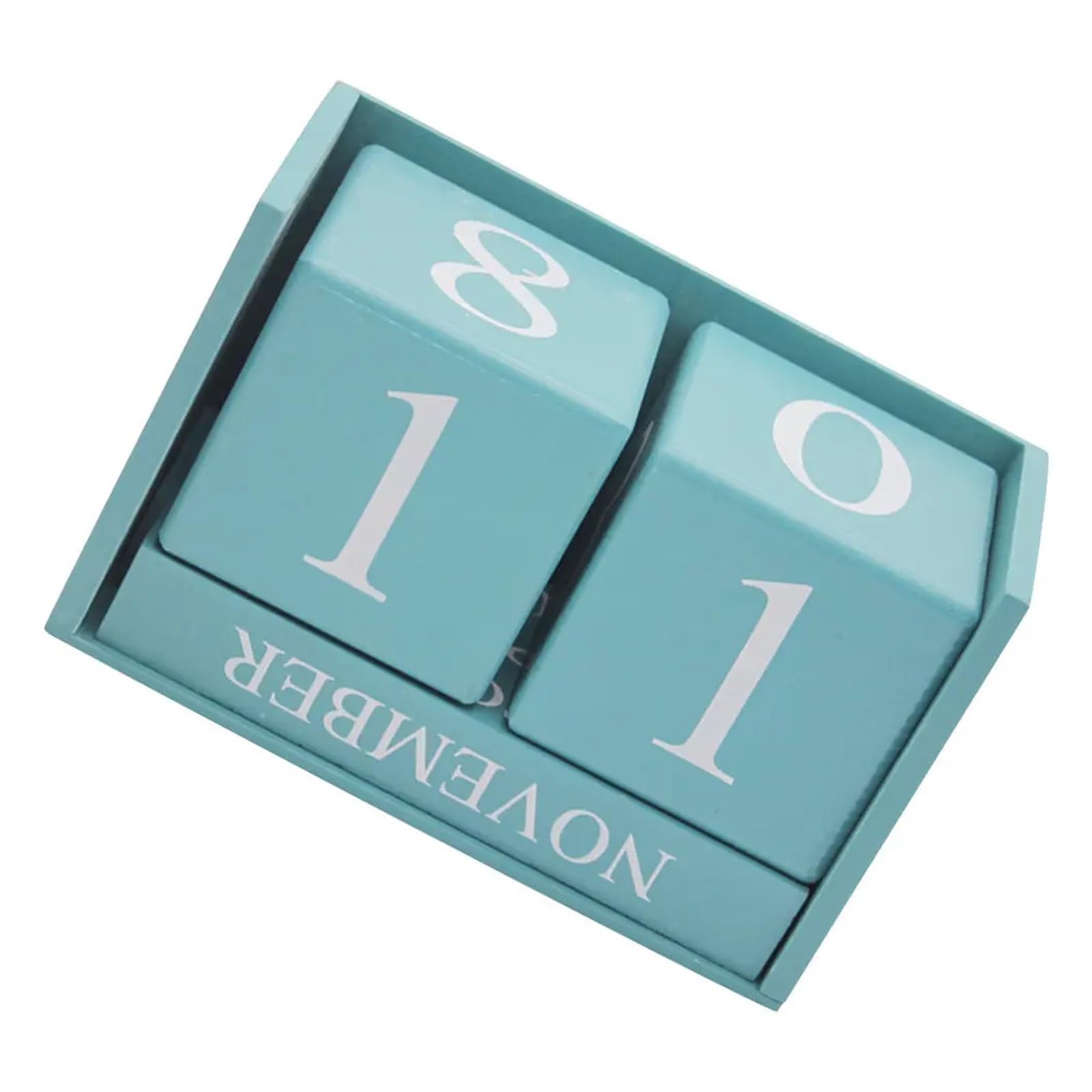 Tisch Dauerkalender aus Holz Schreibtisch-Kalenderblock-Set aus Holz, drehbare 12-Monats-Datumsanzeige for Büro, Schreibtisch, Heimdekoration, Wohnzimmer, Lehrer für Home Büro Dekoration