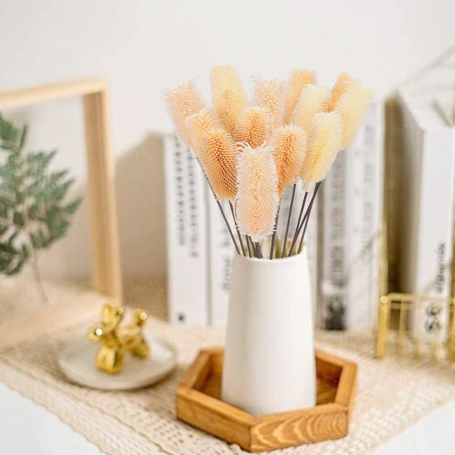 HUAESIN 30 Fiori Secchi Naturali Arancioni - Bouchet Decorativo Per Vasi, Composizioni Floreali Per Casa - Foto 7