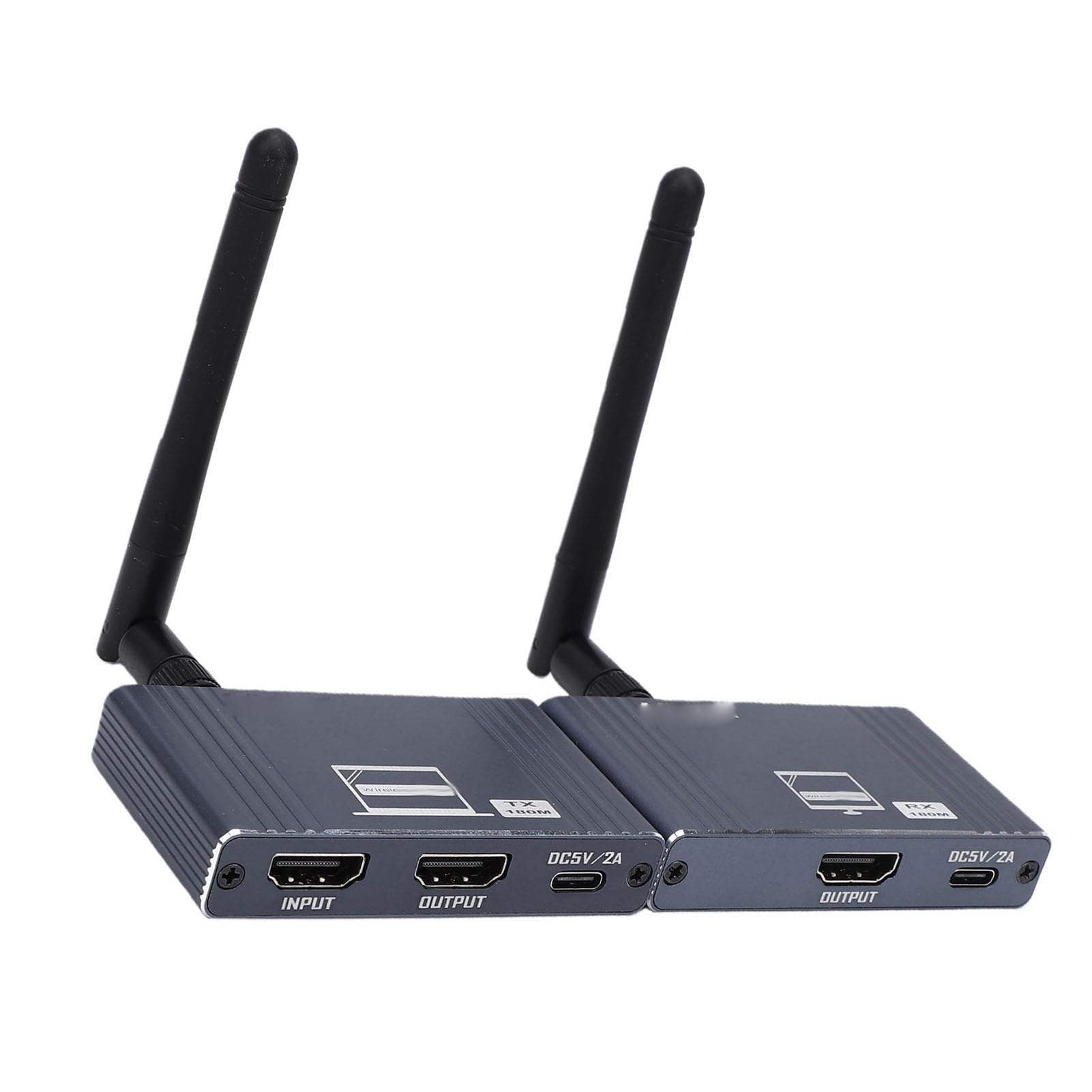 Bezprzewodowy Nadajnik i Odbiornik, 200M 1080P 60Hz Dwuzakresowy 2.4G 5G, Plug Play do Monitora Projektora Telewizyjnego PC, z obudową ze Stopu Aluminium