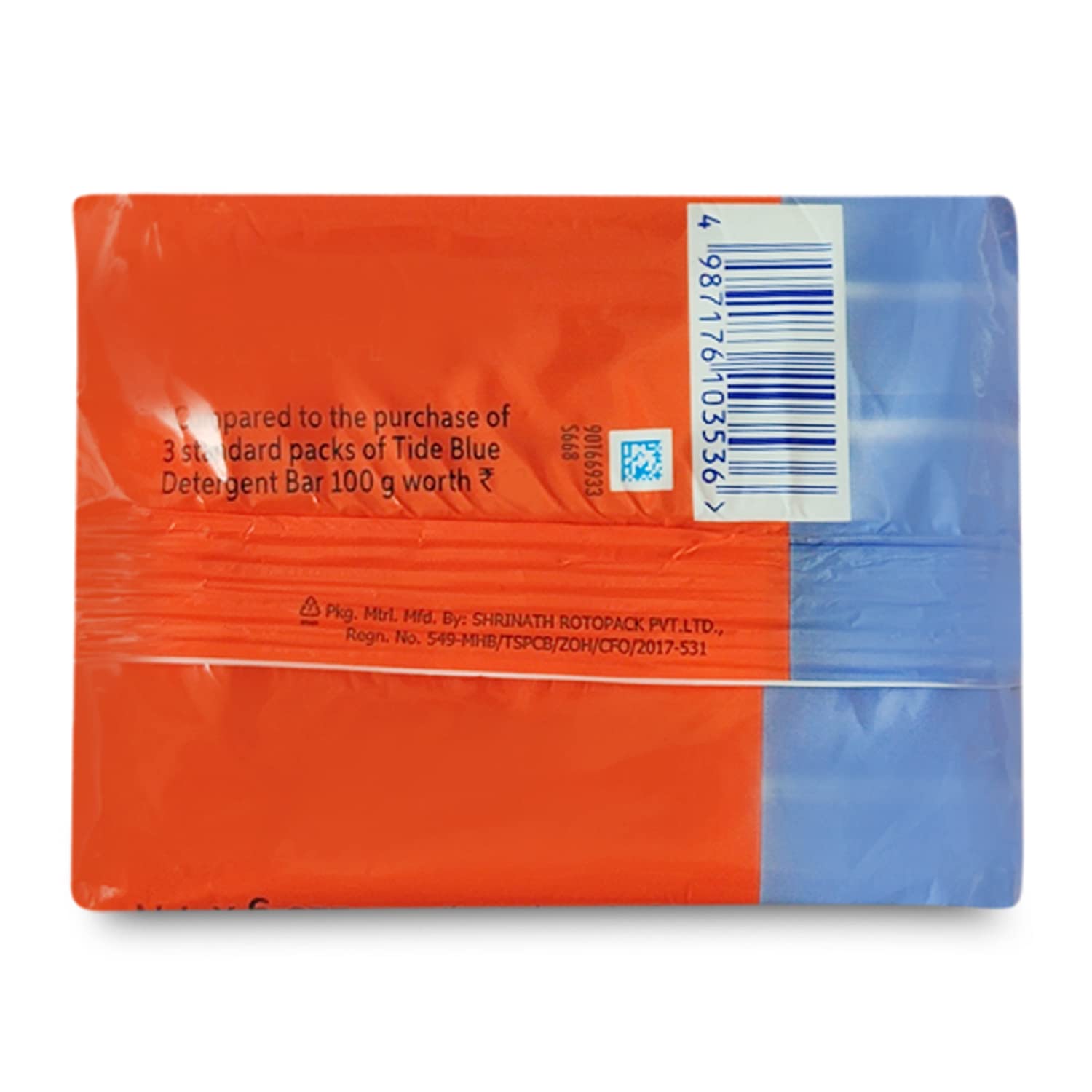 Tide Blue Detergent Bar Multipack (115G x 4) 3 + 1 Free 460 gm Bar - Image 4 thumbnail