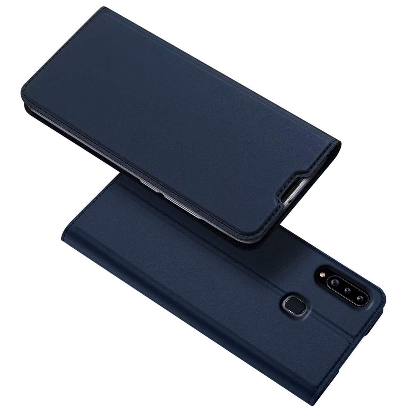 Verco case per Samsung Galaxy A20s Cover, Custodia a Libro Pelle PU per Samsung A20s Booklet Protettiva [magnetica integrata], Azzurro