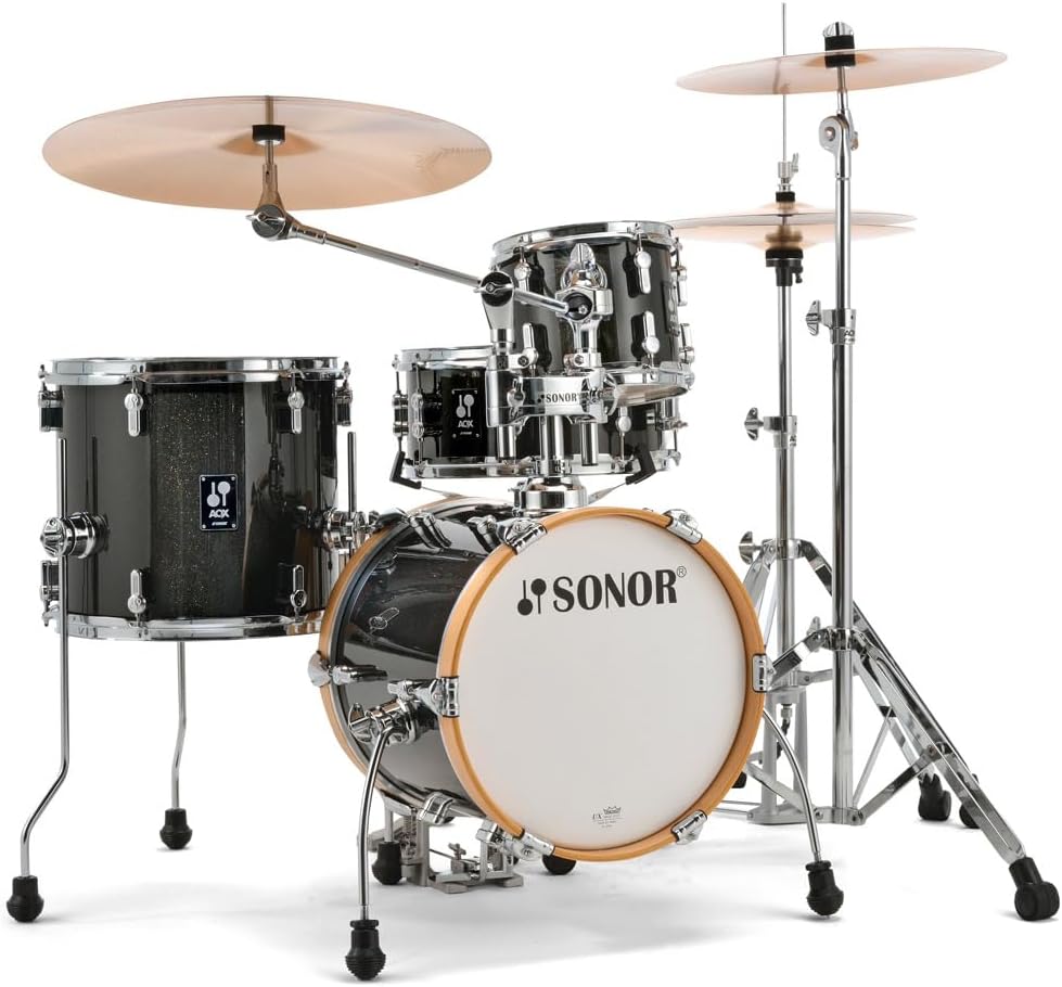 Sonor AQX Micro 4-piece Shell Pack - Black Midnight Sparkle