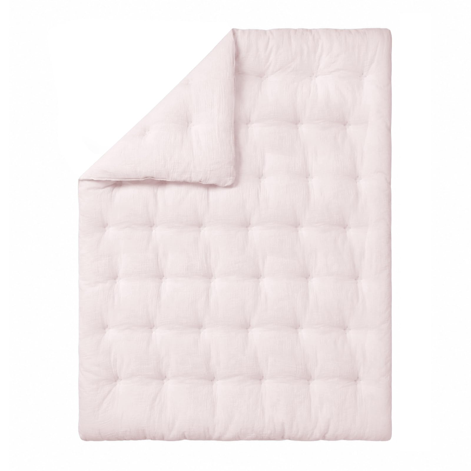 zzlamb Muslin Cotton Shell Toddler Down Alternative Comforter 41x50in Pink OEKO-TEX STANDARD 100