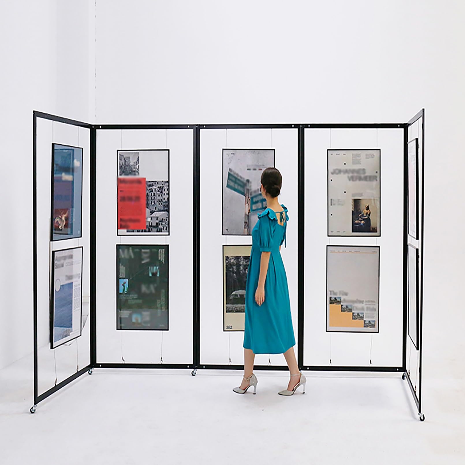 Caballete ajustable para carteles de boda y carteles, estante de exhibición portátil independiente para fotografía artística y publicidad, 120 x 250 cm, 1 unidad