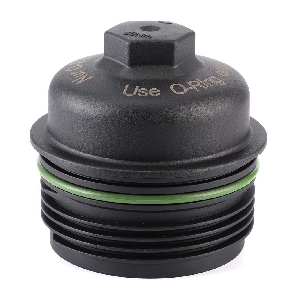 Cubierta de la tapa de la carcasa del filtro de aceite del motor Reemplazo directo OEM 057115433A Plástico ABS duradero Negro a temperaturas extremas debajo del capó para Phaeton