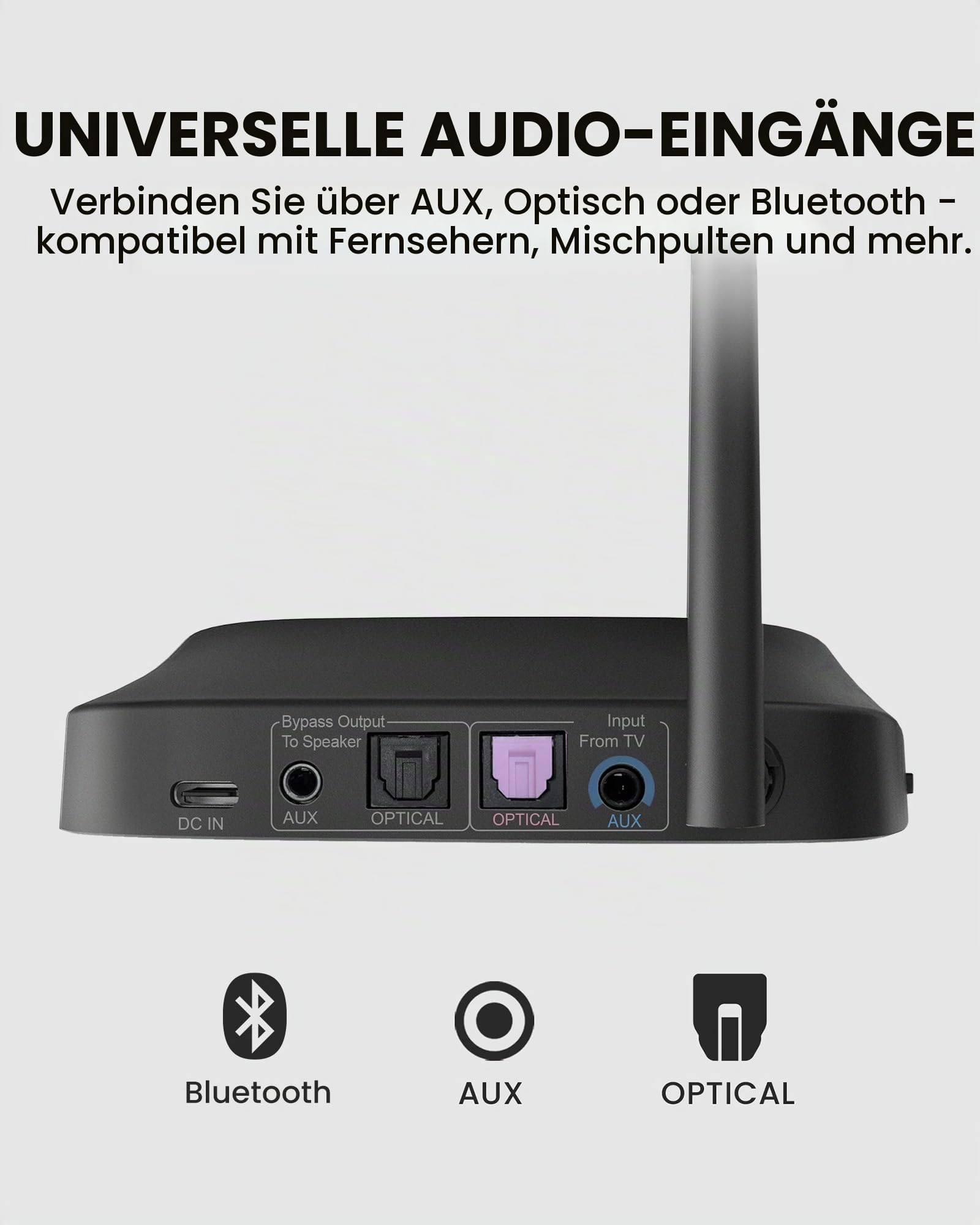 Avantree Audiplex M3 – Multi-Kanal Hörunterstützungsgerät für Schulen & Kirchen, 1 Sender & 3 Clip-Empfänger, 30ms Niedrige-Latenz Funk-Audiosystem