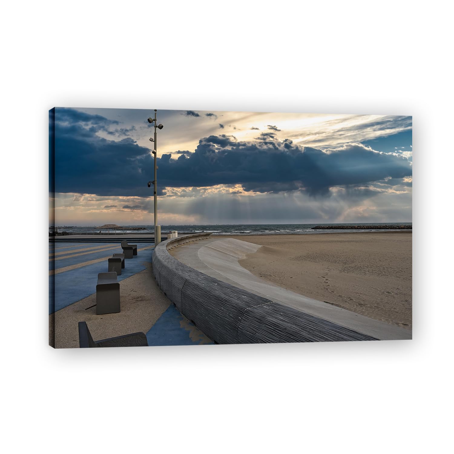 VHdfgTY Sand BlockLarge Mountain Landscape Canvas Wall Art Nature Scenery for Home Decor 80x120cm Framed