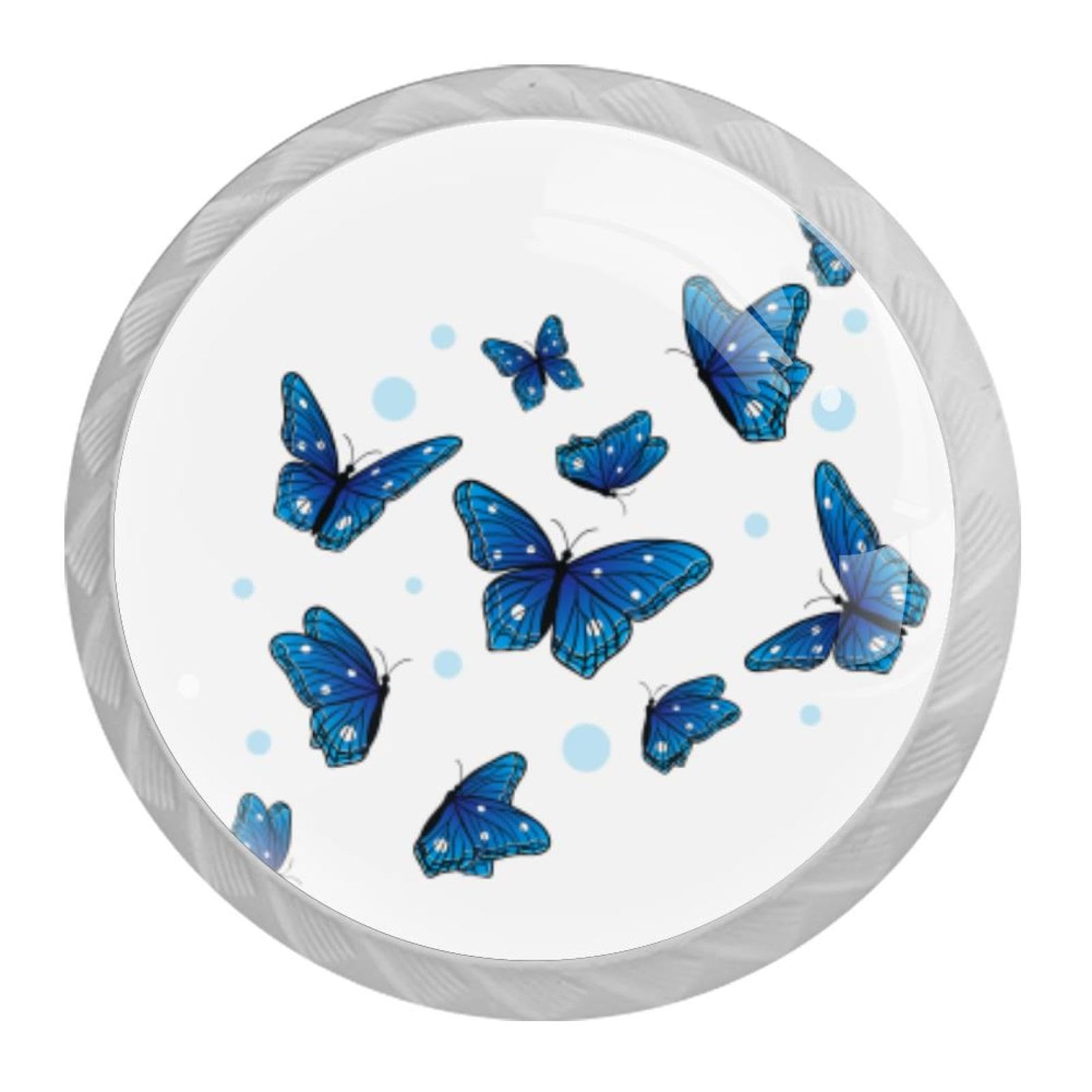 Tqmspg Multi17 4 Pieces Drawer Pulls Butterfly Door Knobs Dresser Handles For Kitchen Wardrobe Cupboard Hardware Furniture