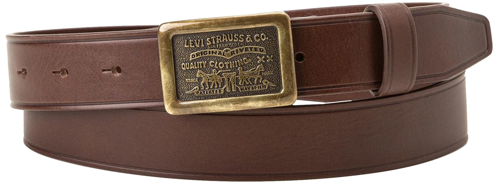 Levi's Herren & Unisex Two Horse Logo Plaque Belt Belt (1er Pack)