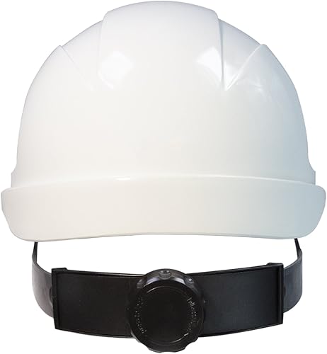 Miniatura 3 de JORESTECH Casco de seguridad de HDPE blanco con suspensión de trinquete ajustable de 4 puntos para el trabajo, el hogar y protección general para la