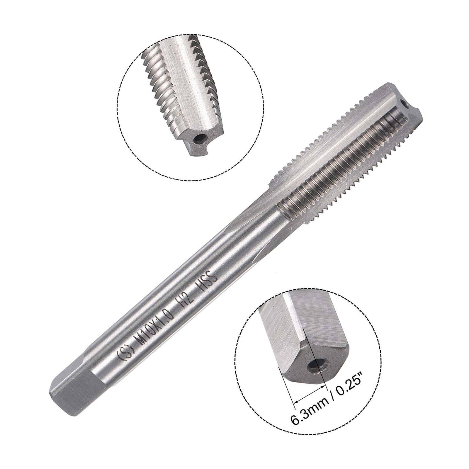 MACHSWON M10x1mm Metric Tap and Die Set,Machine Thread Screw Tap with Round Threading Die,Tap & Die Kit for Nut Screw Bolt Thread Repair - Image 4
