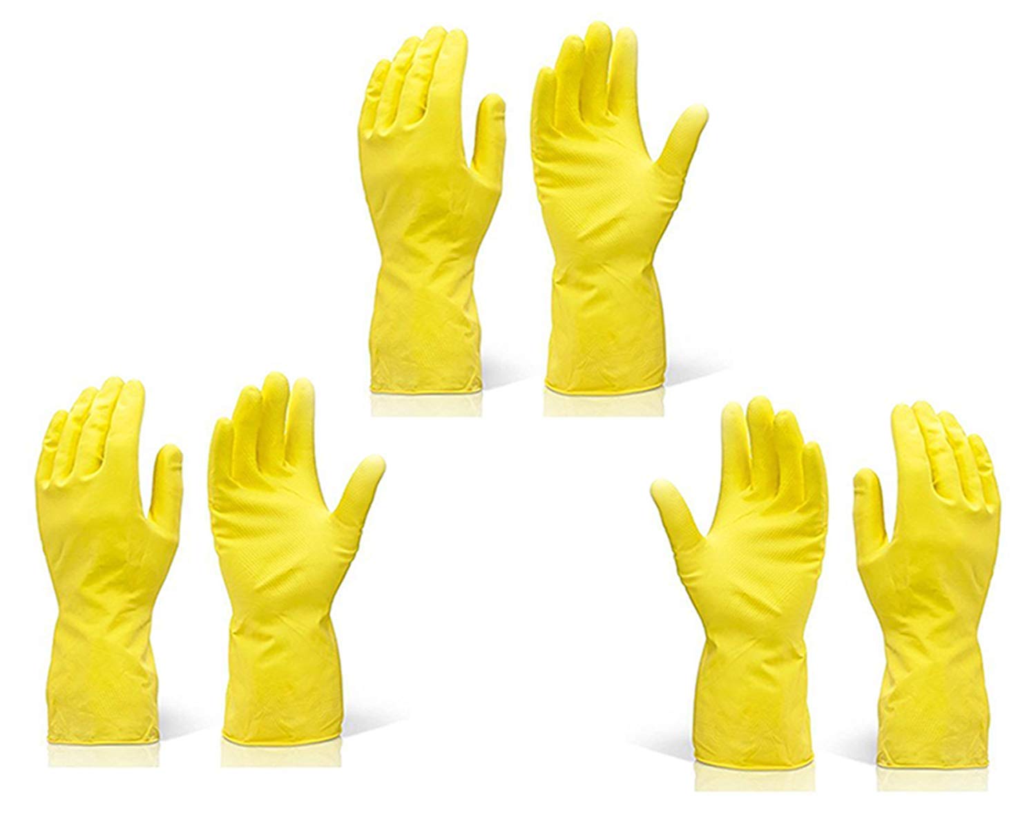 Fortane Reusable Rubber Cleaning Gloves Set | Hand Gloves for Washing, Cleaning Kitchen, Gardening Free Size, Pair of (3) (Color May Vary) (B07WDTLDDL) Amazon Price History, Amazon Price Tracker