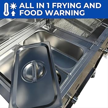 Deep Fryer Cart with 30 lb 3 Gallon Single Tank | Stainless