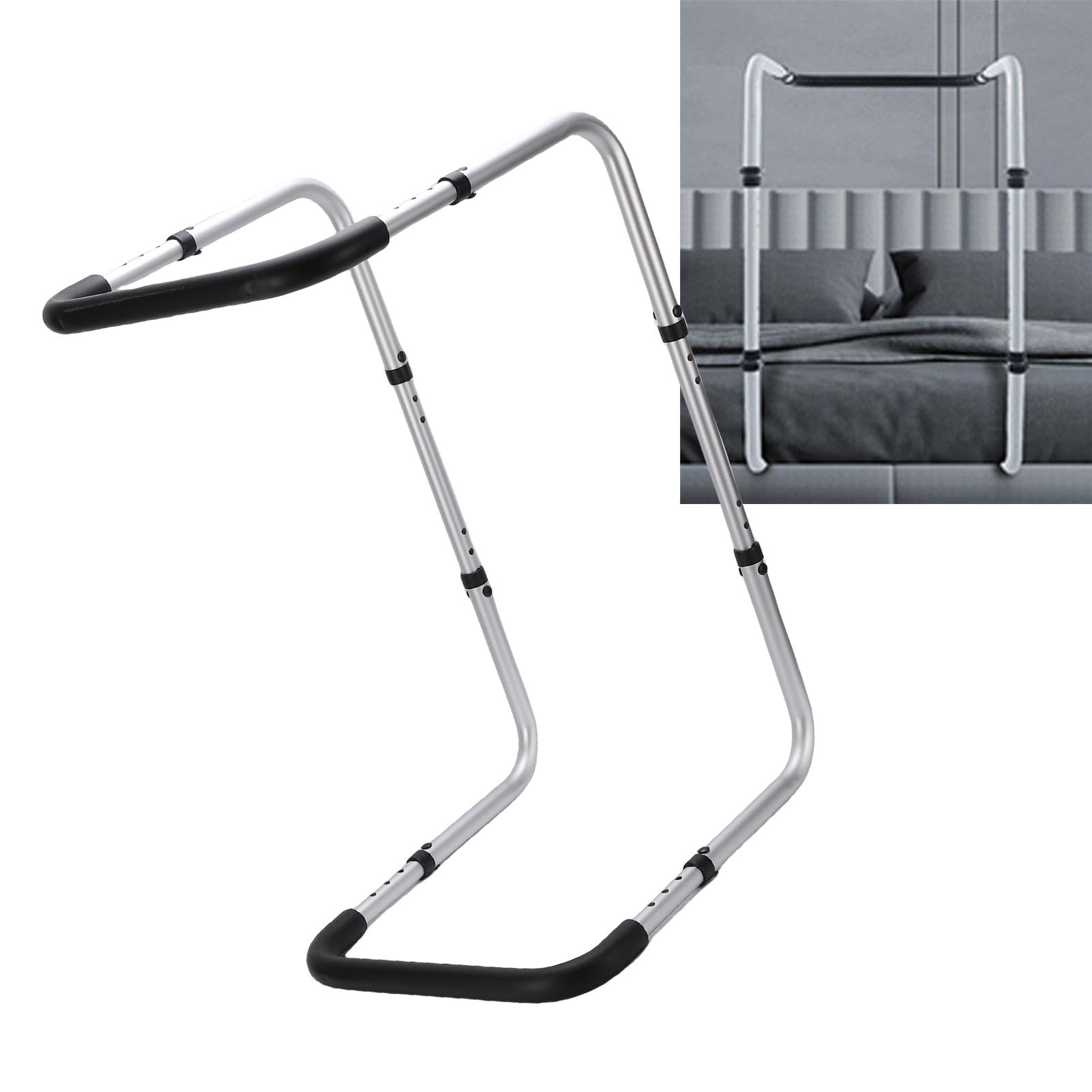 Focket Elevador de Mantas para Pies, Cuna de Cama de Altura Ajustable para Pies de Cama, Elevador de Láminas de Acero Al Carbono Resistente para Dedos de los Pies, Piernas, Rodillas