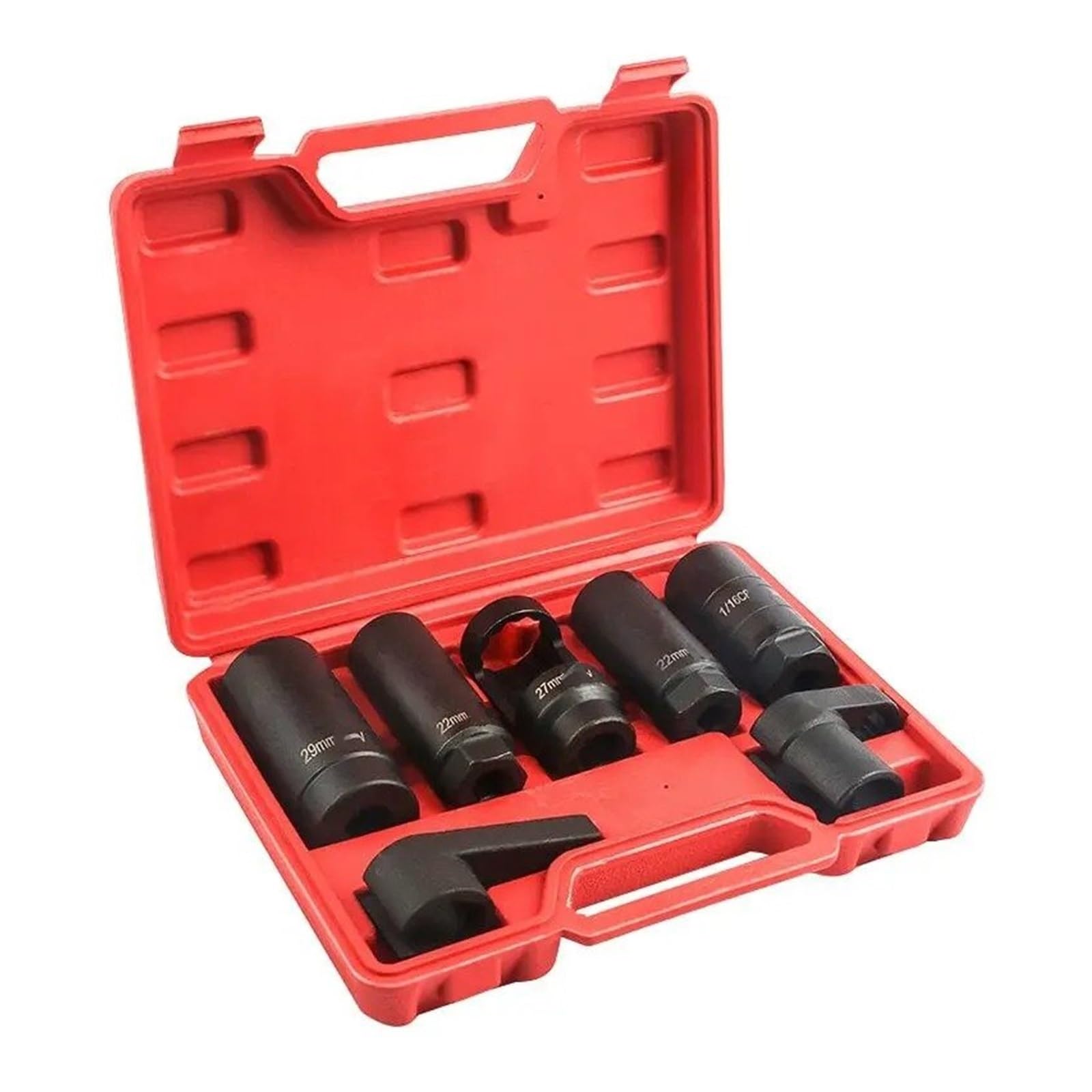 NOX Sensor 7 Piezas 1/2 3/8 Kit De Enchufe De Sensor De Acero De Accionamiento O2 Juego De Llaves De Vaso De Herramienta De Manga De Sensor De Oxígeno Partículas PM