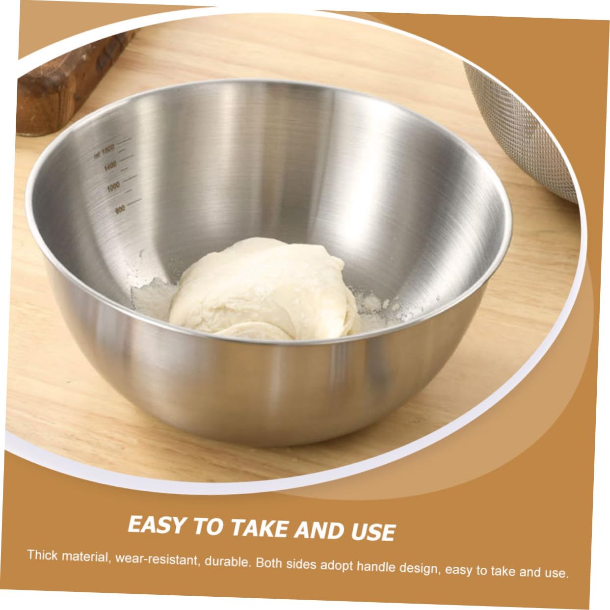 COLLBATH Colador Escurridor de Arroz y Frutas Cesta Estable y Multifuncional de Acero Inoxidable Fondo Plano Color Plata para Cocina y Uso Doméstico
