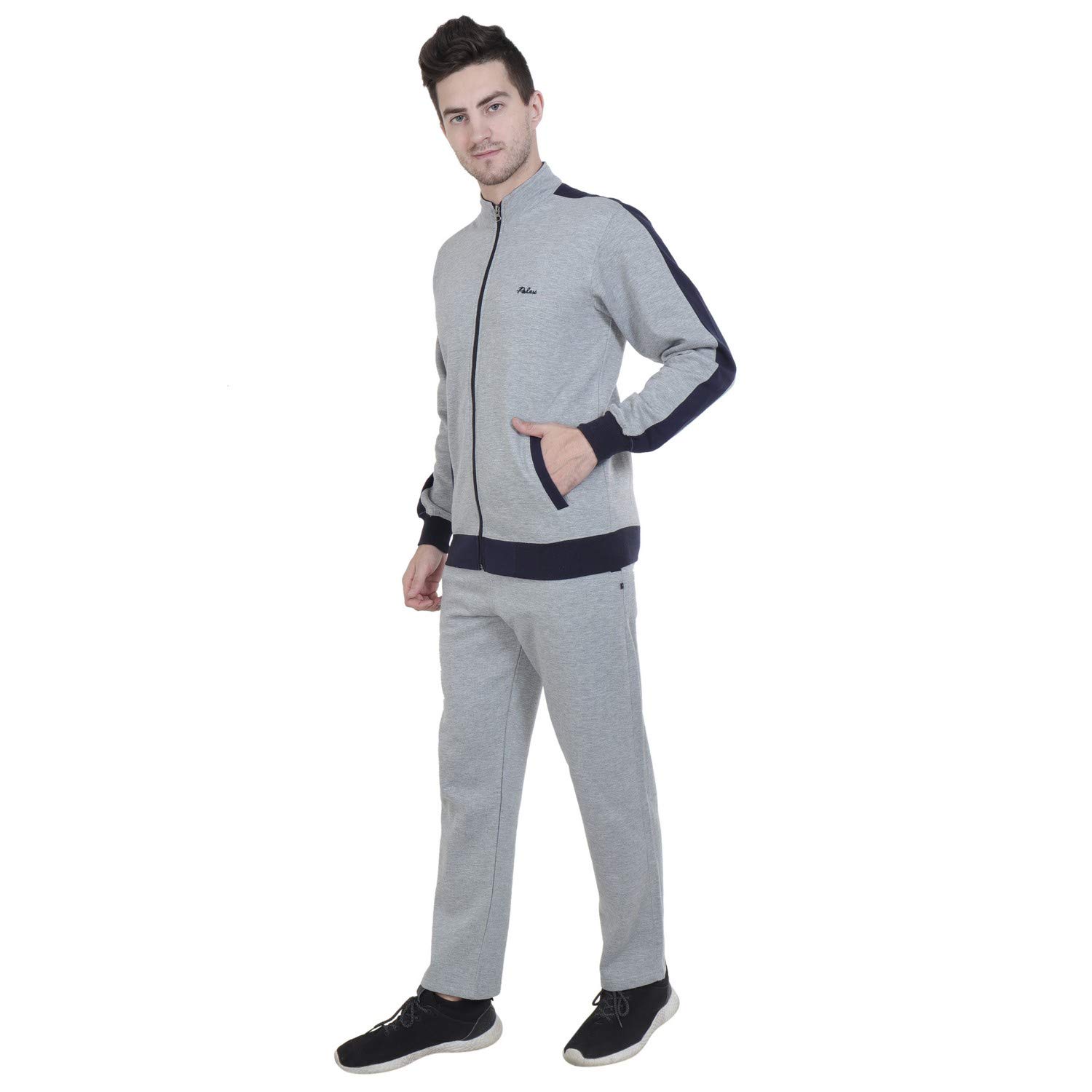 Matelco Men's Wool Tracksuit (AD07TS13_Grey_X-Large)