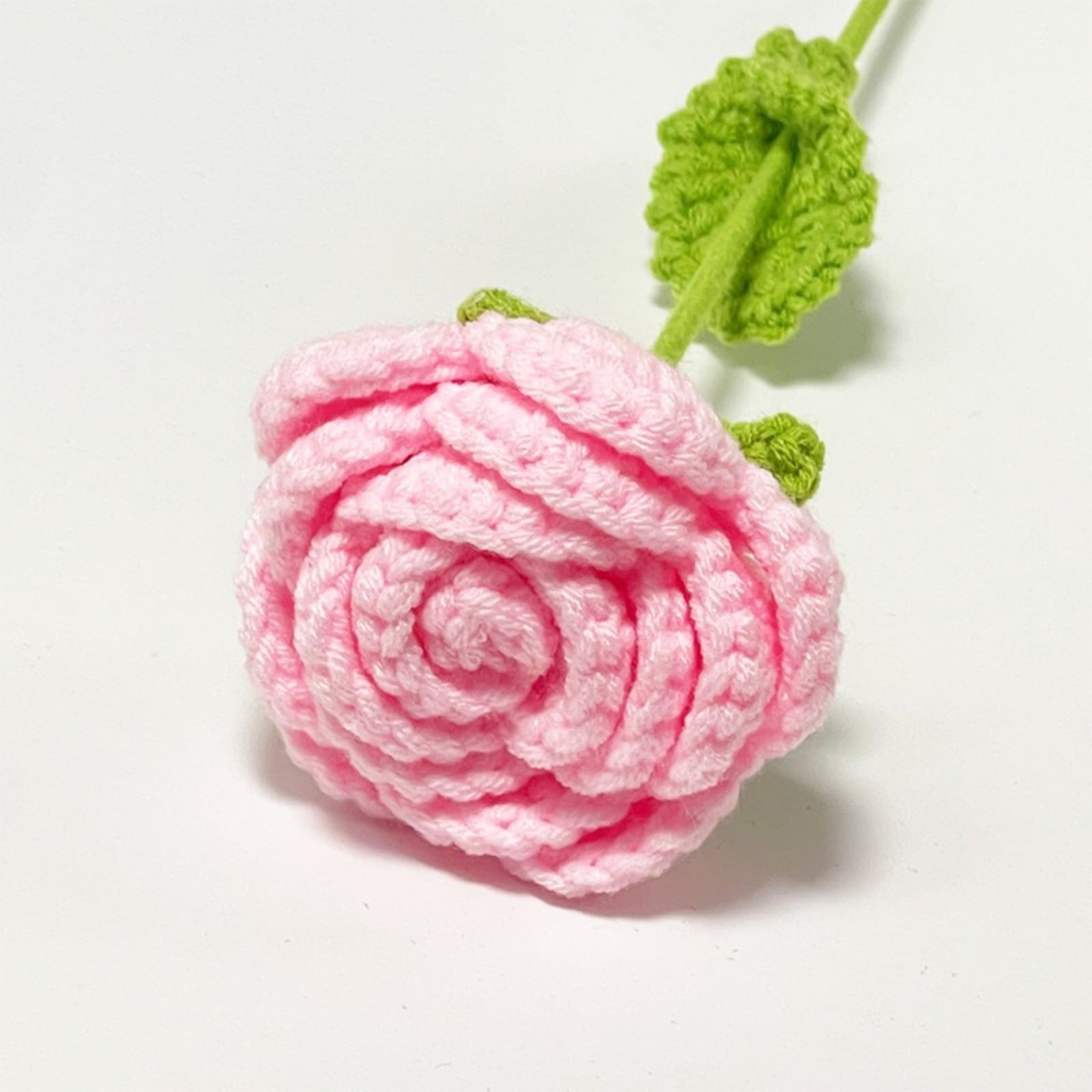 ALIHLUDNB Weaving Rose Simulation Flowers, Homemade Crochet Bouquet