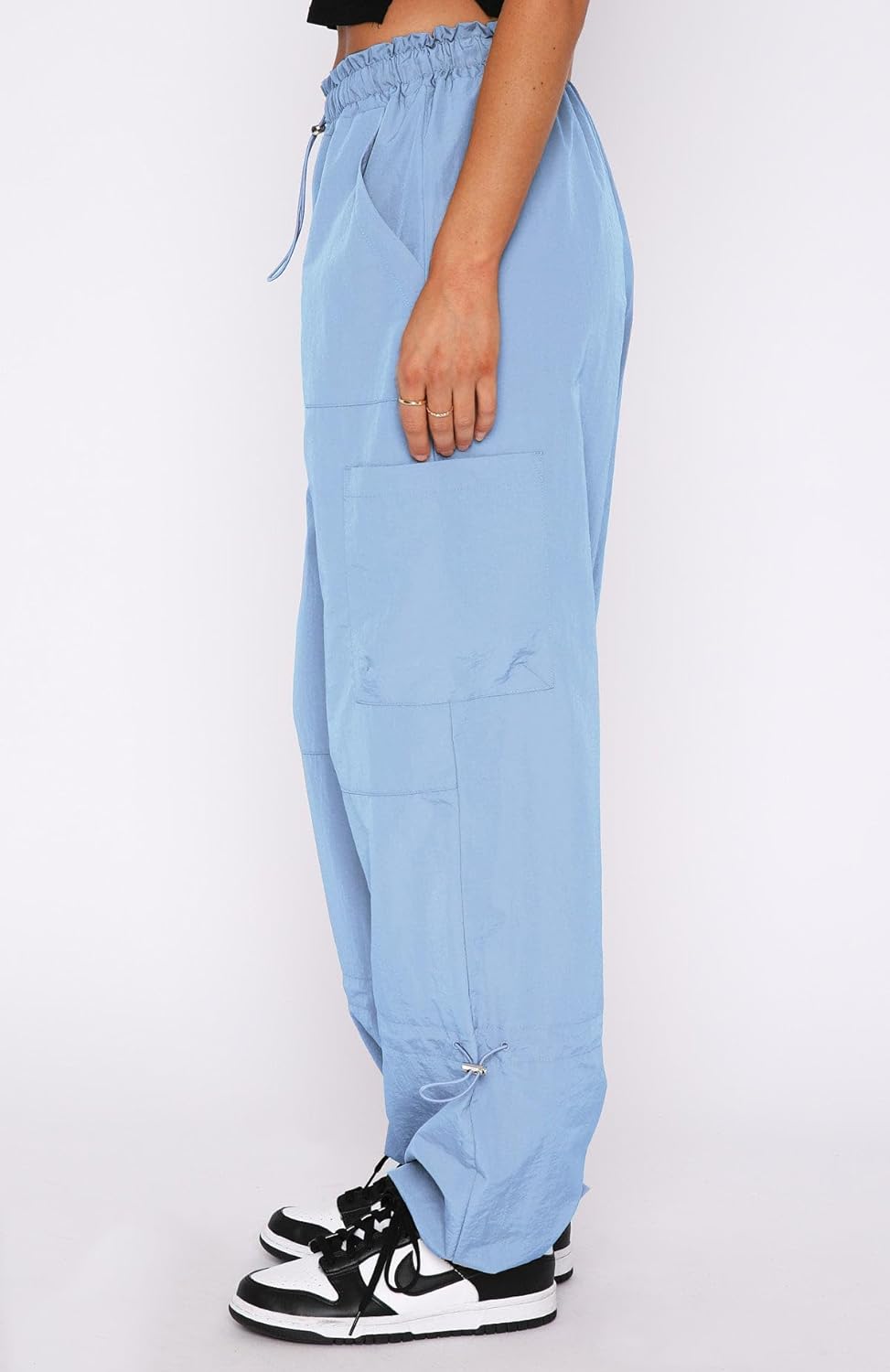 DISCIPBUSH Cargo Pants Women Baggy - Parachute Pants for Women, Rave Y2K Festival Outfits Hiking Camping Essentials