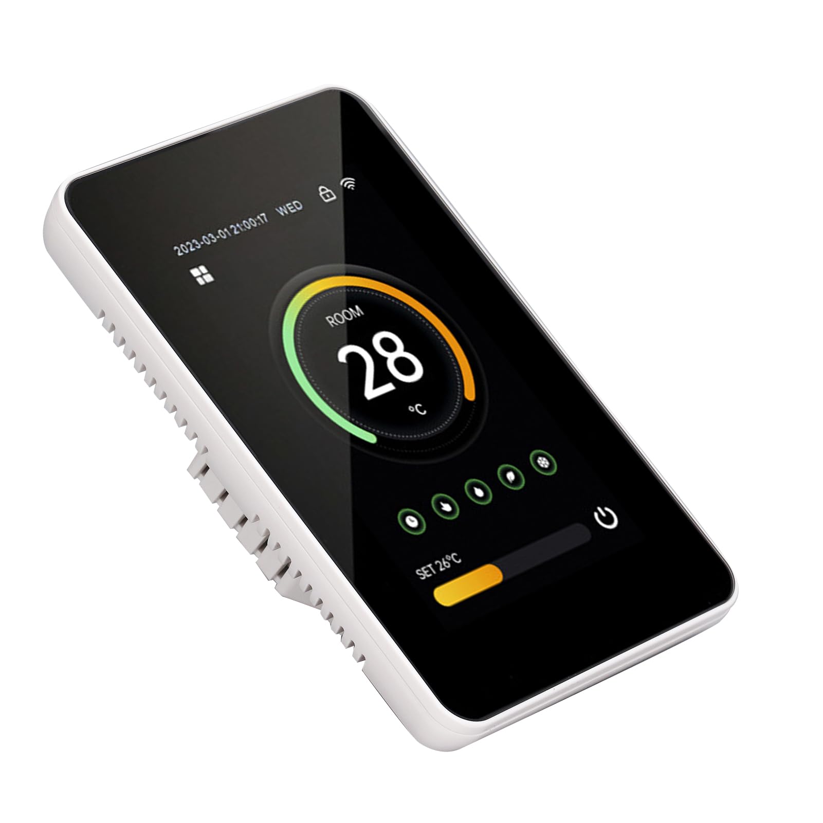 Marhynchus Termostato WiFi Inteligente Pantalla Táctil Digital Termostato de Calefacción por Suelo Radiante 100 a 250 VCA 3A Control de Aplicación Rango de Habitación de 41 a 158 F para Calefacción