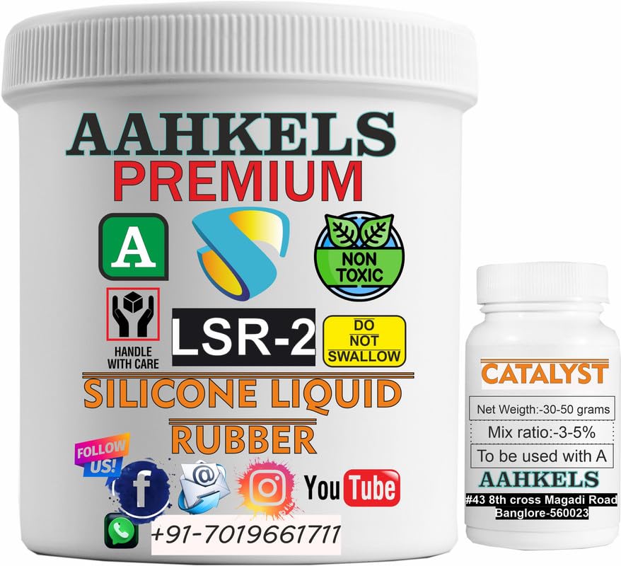 Aahkels PREMIUM Silicone Liquid Rubber LSR-2 Fast (15 Shore) 1kg Ideal for Casting Resins Molds & Silicone Molds,DIY, Manual Making (B0CCVFLZ8F) Amazon Price History, Amazon Price Tracker