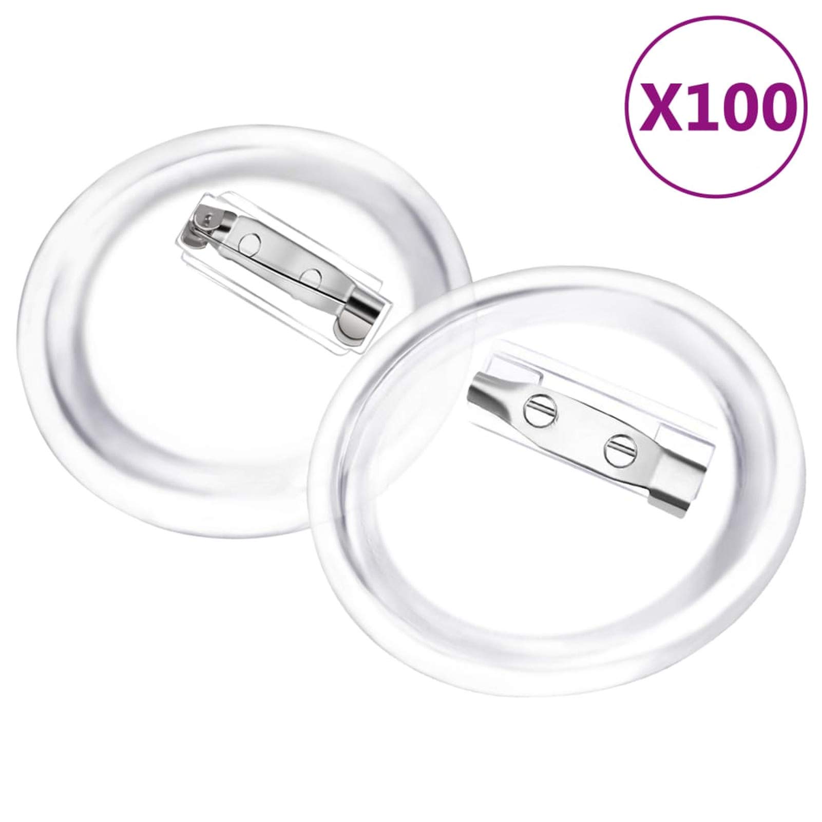 Tidyard Bottoni per Badge con Spilla 100 Set in Acrilico 37 mm,Regalo,Regalo Commemorativo