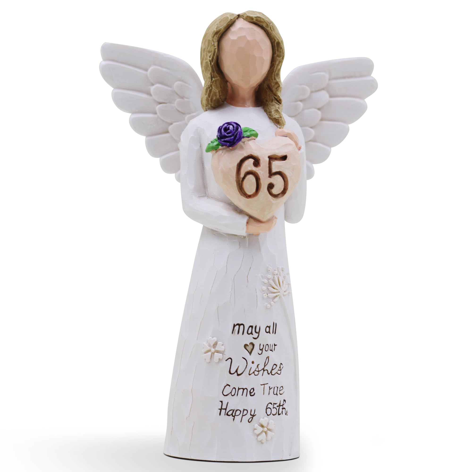 AcowSpt 65th Birthday Gifts for Women, 65th Birthday Decorations for Women, Sculpted Hand-Painted Figurine