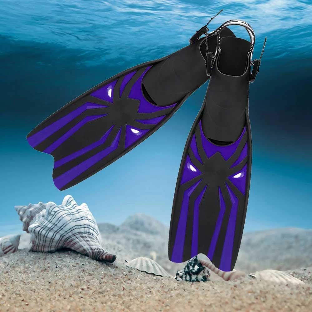 Pinne da Nuoto Regolabili for Adulti, for Nuoto, Snorkeling, Immersioni, Pinne Lunghe, Scarpette in Silicone, Pinne da Immersione Professionali