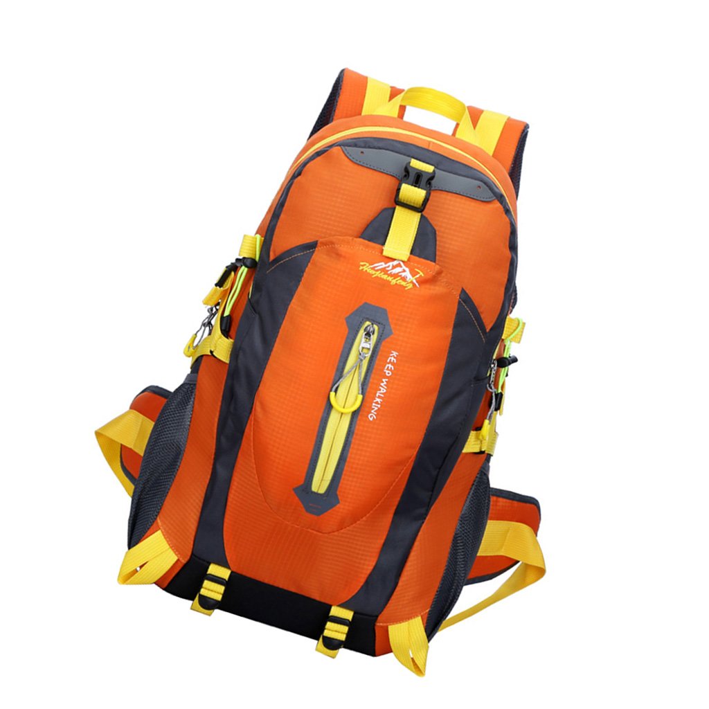 GenericWaterproof Unisex Outdoor Sports Backpack Rucksack Rock Mountain Climbing Camping Trekking Bag 40L - orange, 30*52*20cm