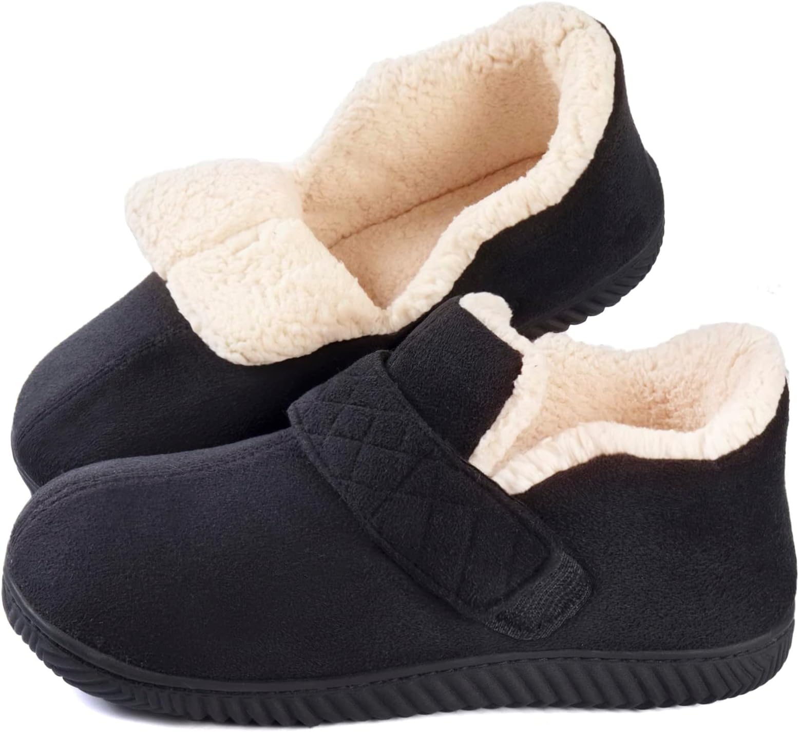 Zizor Mens Slipper, House Shoes for Diabetic, Men Gifts, Memory Foam, Indoor Outdoor, Winter Ankle Pantuflas with Rubber Sole
