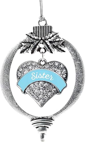 Miniatura 95 de Inspired Silver Adornos festivos de dije de corazón pave de plata con circonitas cúbicas