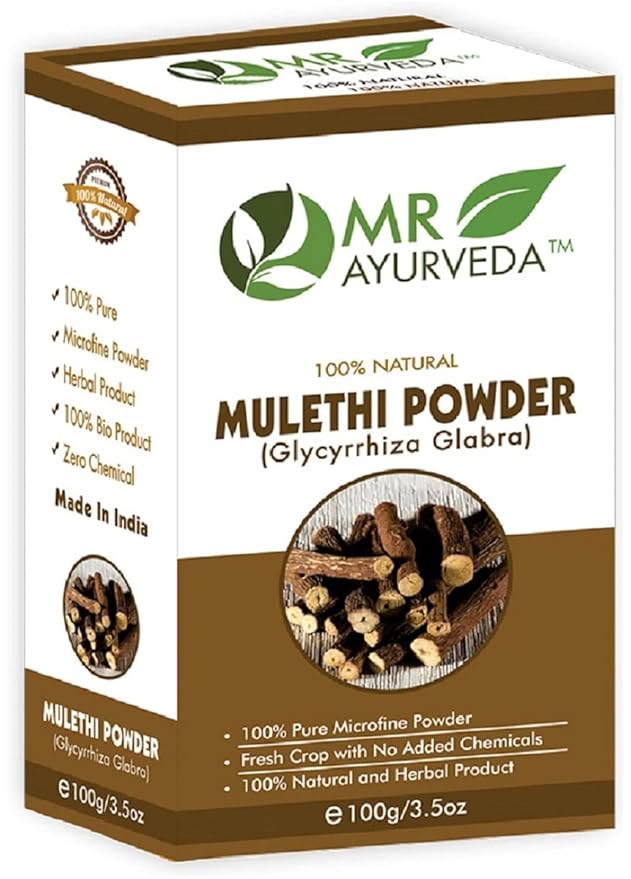 MR Ayurveda 100 Organic Mulethi Powder Mulethi Powder for Skin Mulethi Powder for Face